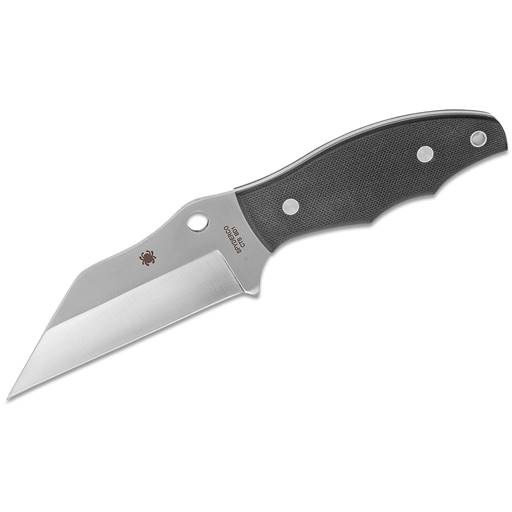 Spyderco Ronin 2 Black Fixed Blade G10 Handle Satin Plain Wharncliffe Blade- FB09GP2