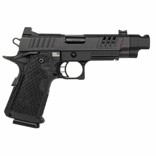 Staccato C2 9mm Limited Edition Optic Cut Aluminum Frame DLC Threaded Compensated 4.5" Barrel 16 Rounds- 12-1101-000402-01