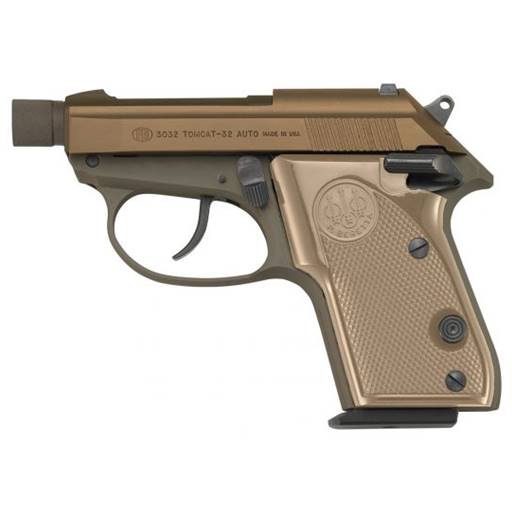 Beretta 3032 Tomcat 32 ACP Flat Dark Earth 2.90" Tip Up Threaded Barrel 7 Round- J320126