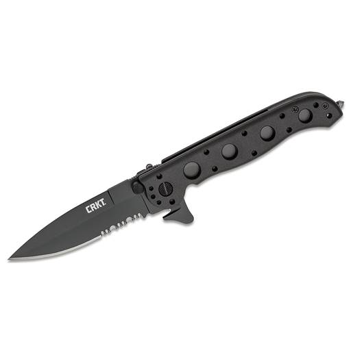 CRKT M16 Black Grip Titanium Nitride Spear Point Partial Serration Assisted Opening- M16-13ZLEK