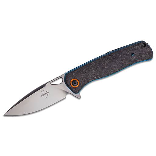 Boker Plus Nebula Carbon Fiber Handle Satin Spear Point Flipper- 01BO319