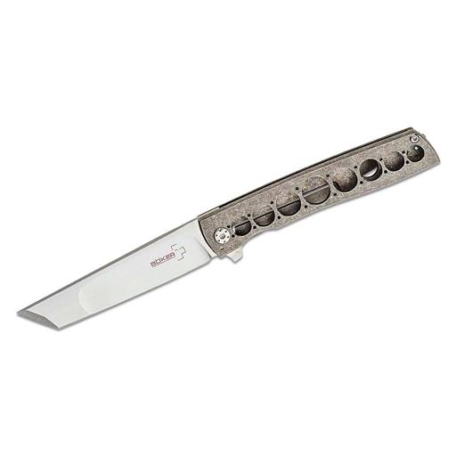 Boker Urban Trapper Titanium Handle Satin Tanto Flippper- 01BO721
