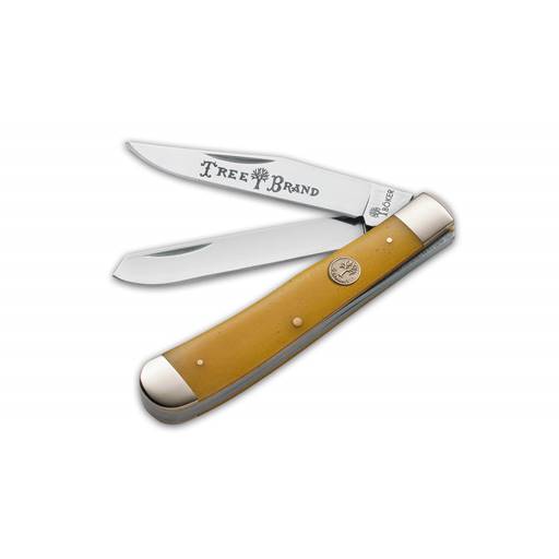 Boker Trapper Yellow Handle Two Blade Folding Knife- 110731