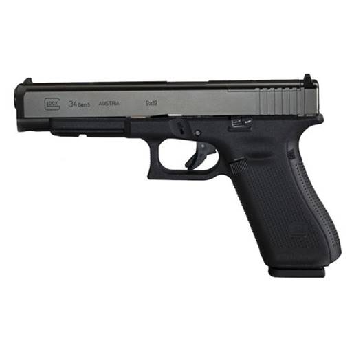 GLOCK34 Gen 5 MOS 9mm Front Serration 5.3" Barrel 17 Round - PA3430103MOS