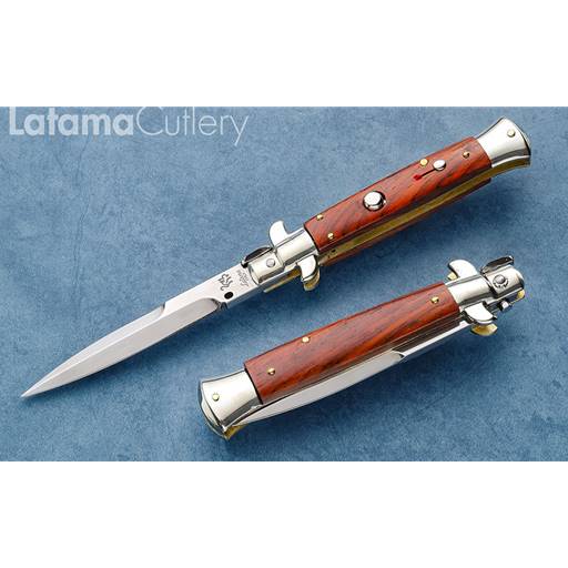 Latama Cocobolo Scale 28CM Classic Handmade Italian Stiletto Switchblade- COCOBOLO