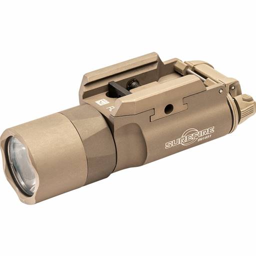 Surefire X300 Ultra 1000 Lumen Metal Screw Clamp Pistol Rail Mount CR123A FDE Paddle Switch- X300U-B-TN