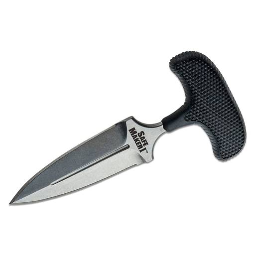 Cold Steel Safe Maker Push Dagger Black Grip Stonewash Blade- CS-12DBST