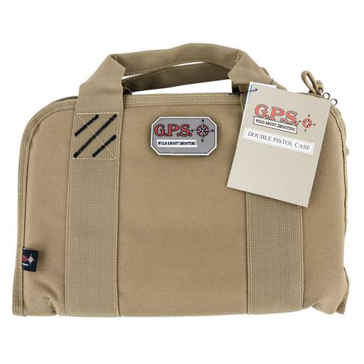 GPS Double Pistol Case Tan- GPS-1308PCT