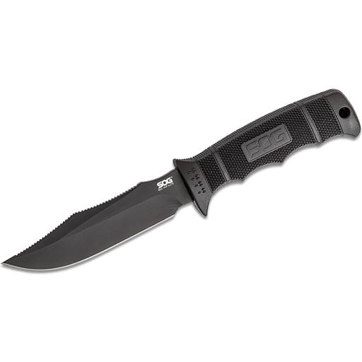SOG Sealpup Elite Fixed Black TiNI Blade Black Handle Nylon Sheath- SOG-E37SN-CP
