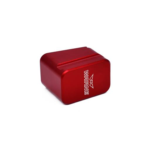 Warne Magazine Base Pad for Glock 19 +5 or Glock 23 +4 Red- 3130