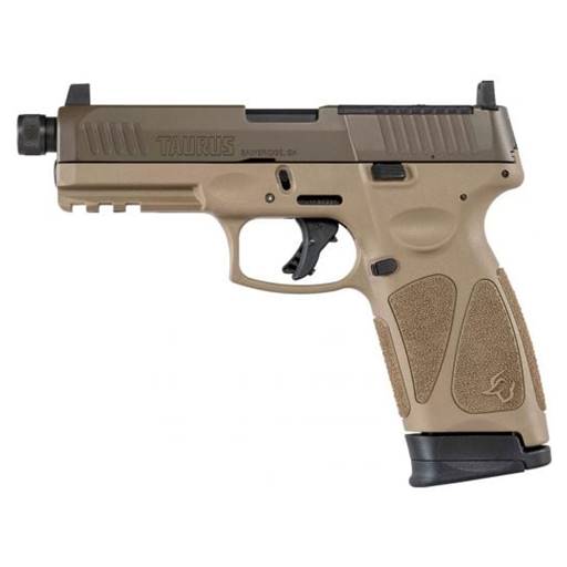 Taurus G3 TORO Tactical 9mm FDE Optic Cut No Safety 4.5" Threaded Barrel 17 Rounds- 1-G3P941-TAC