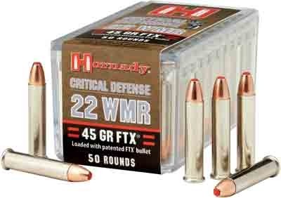 Hornady Critical Defense 22 WMR 45gr FTX Ammo 1000 FPS