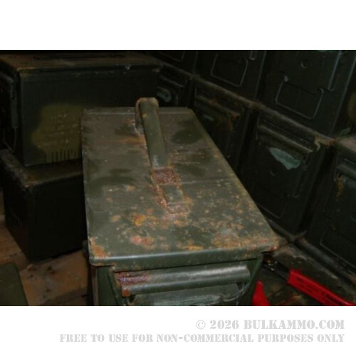 1 Surplus 50 Cal Ammo Can - Green - Rusty Exterior