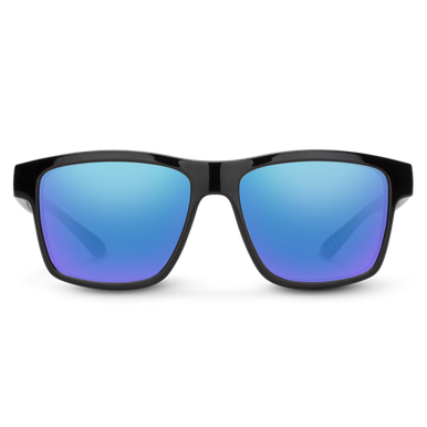 Suncloud A-Team Polarized Sunglasses - Black/Blue Mirror