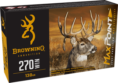 Browning Max Point .270 Winchester 130 Grain Polymer Tip – 20 Rounds
