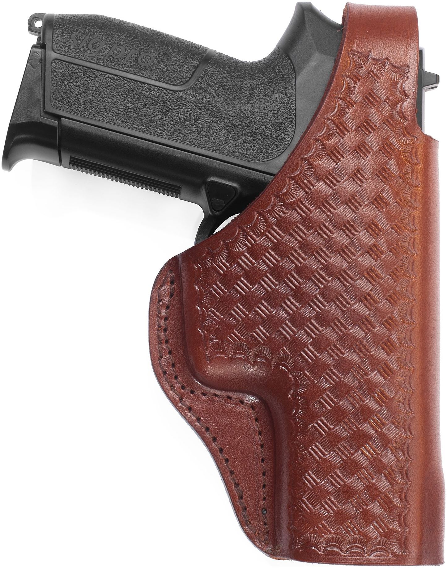 Basket Weave Leather OWB Holster