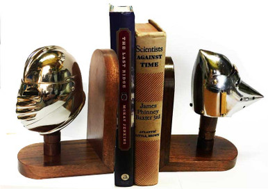 Medieval Helmet Bookends