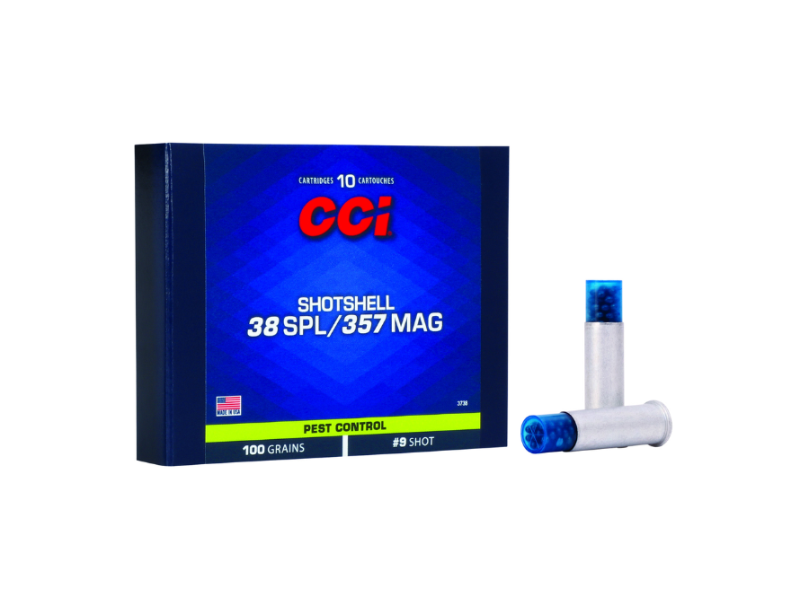 Pest Control Shotshell, 38 Special/357 Mag, #9 Shot 1050 fps 10 Rounds