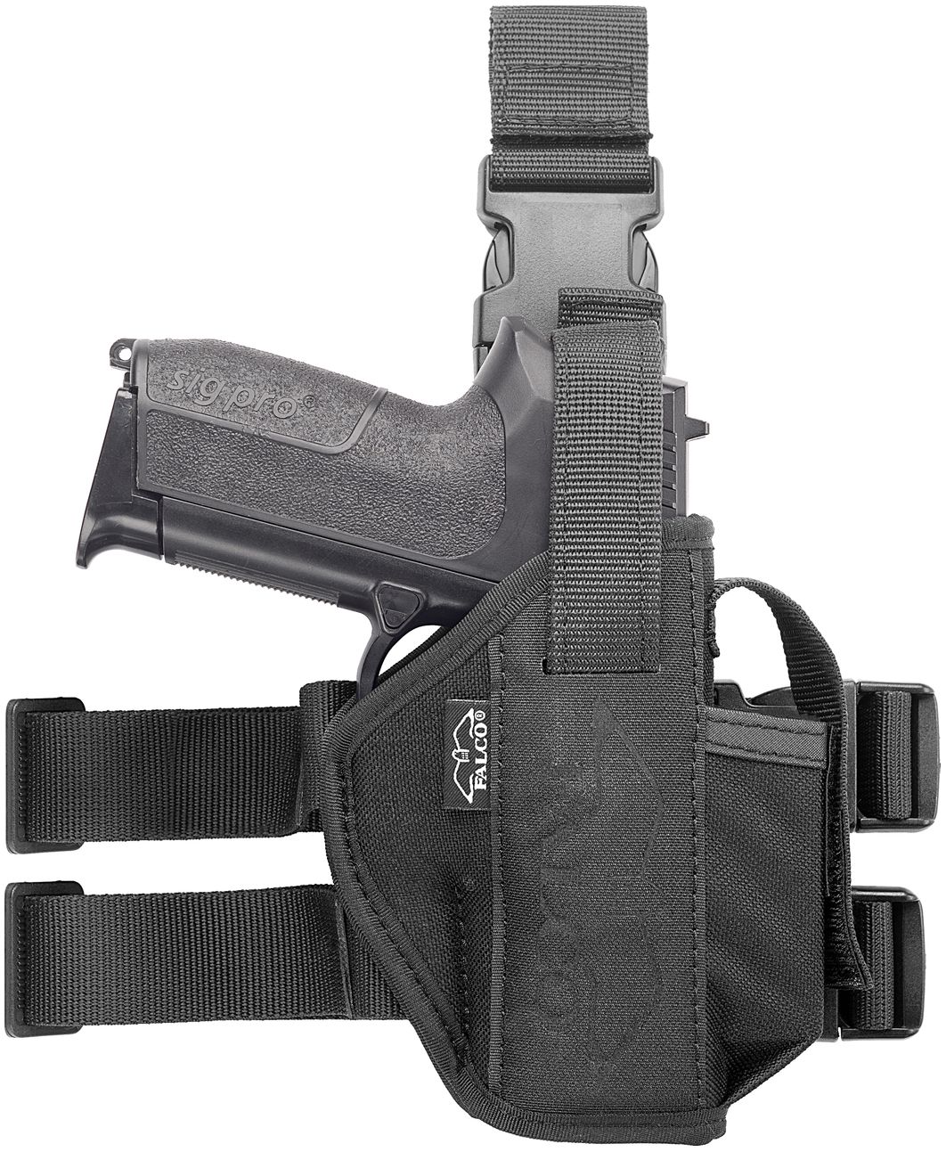Drop Leg Nylon Holster w Mag Pouch
