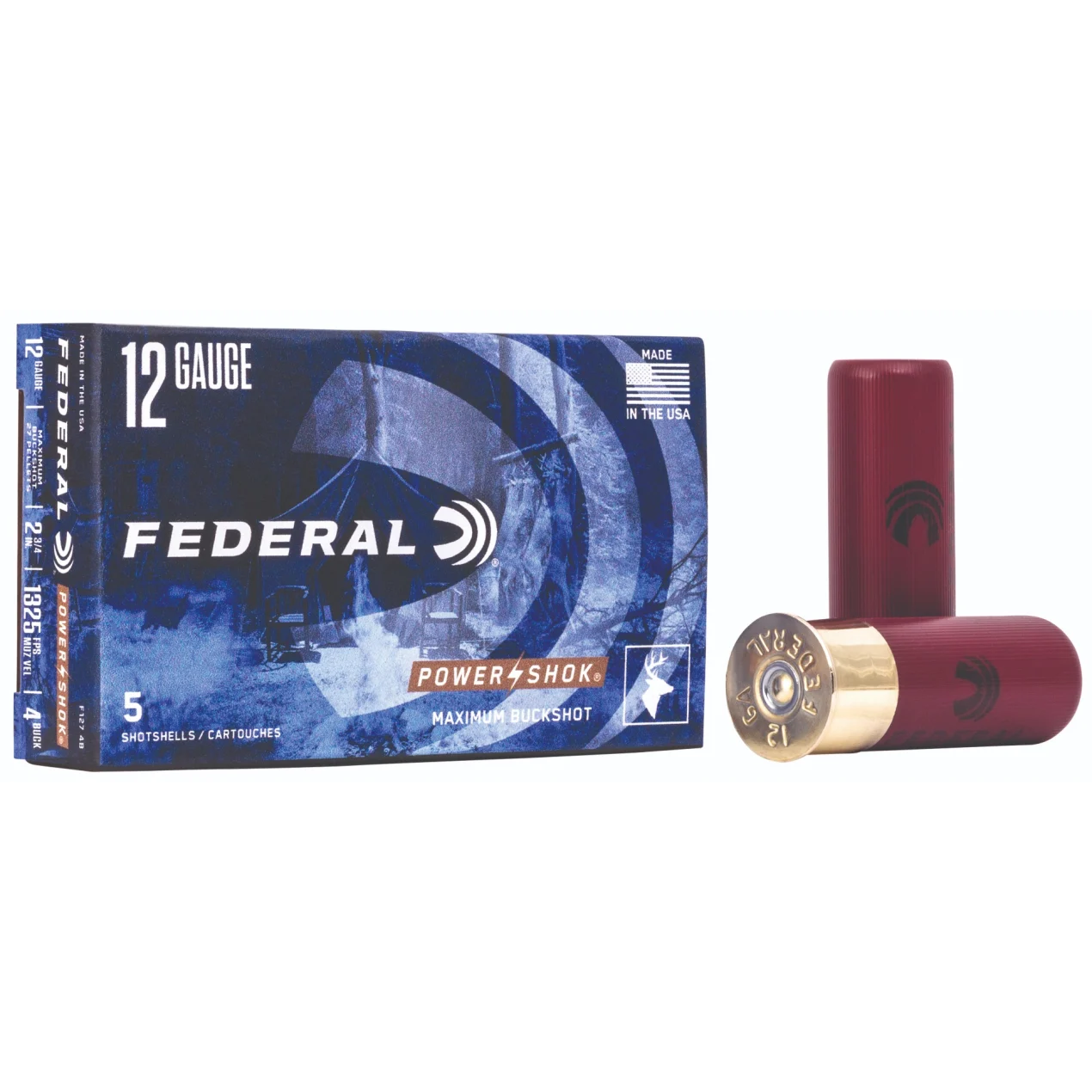 FEDERAL POWER-SHOK BUCKSHOT 12 GA 2.75” 27 4 BUCK