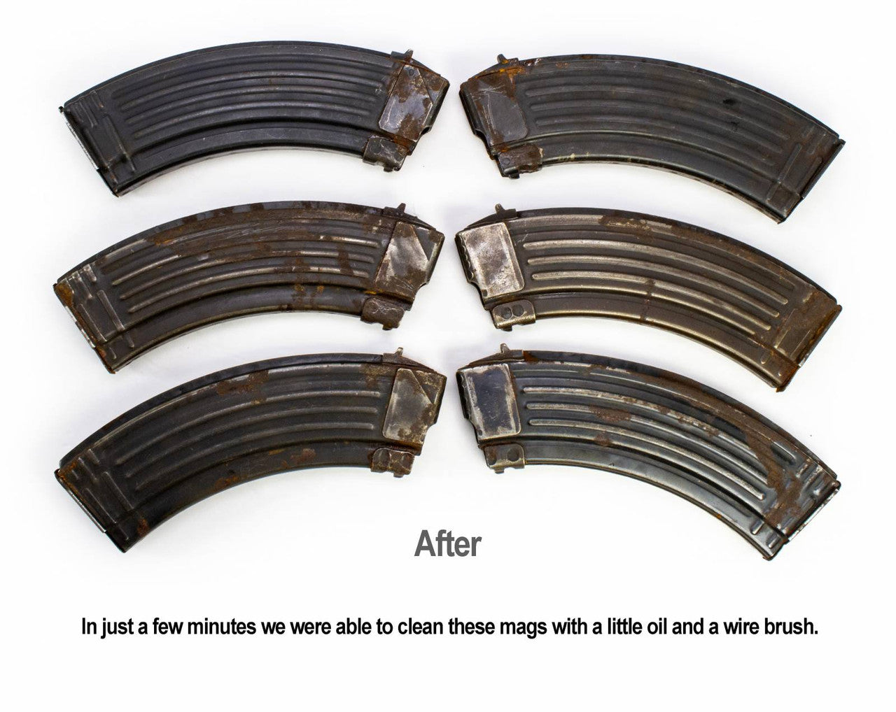 Original Romanian Military AK-47 30rd Steel Magazine - 6 Pack