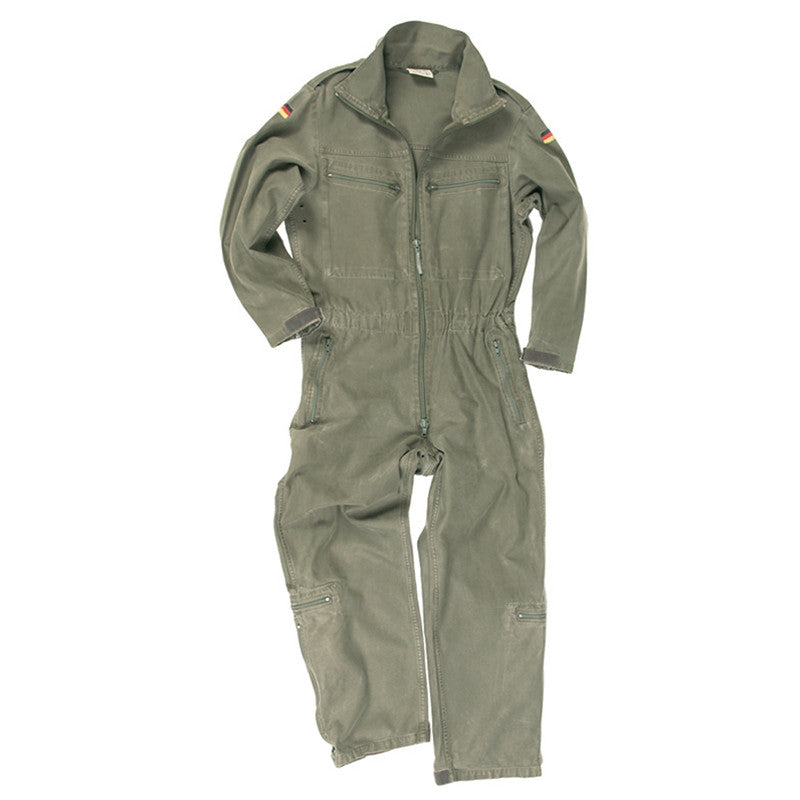 German OD Flight Mechanic Coverall - Unlined - Used - Medium