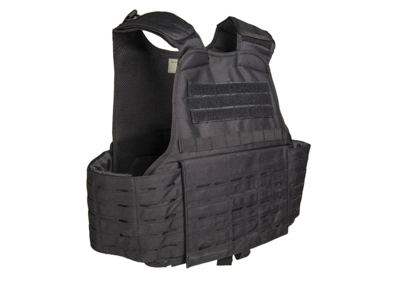 MIL-TEC Black Laser-Cut Plate Carrier Vest