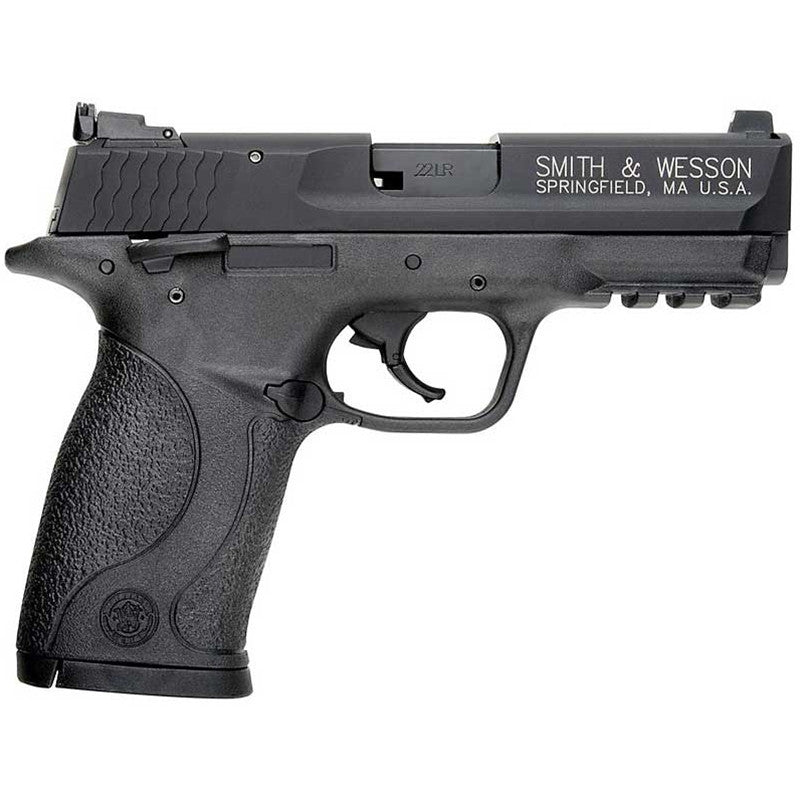 Smith & Wesson 108390 M&P Compact 22 LR 3.60 10+1 Black Black Armornite Aluminum Black Polymer Grip