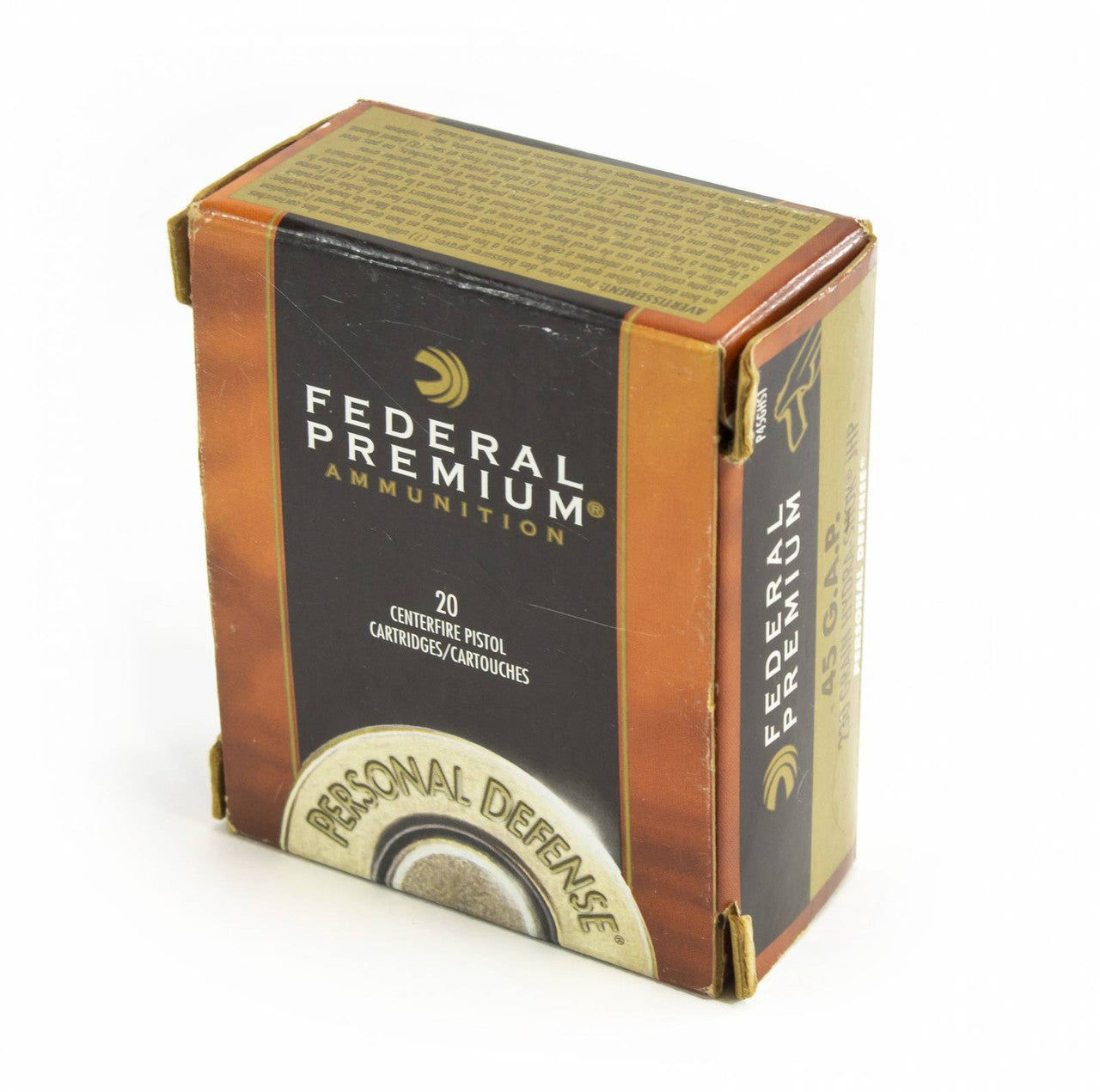 Federal Premium Personal Defense Ammunition 45 GAP 230gr Hydra-Shok JHP