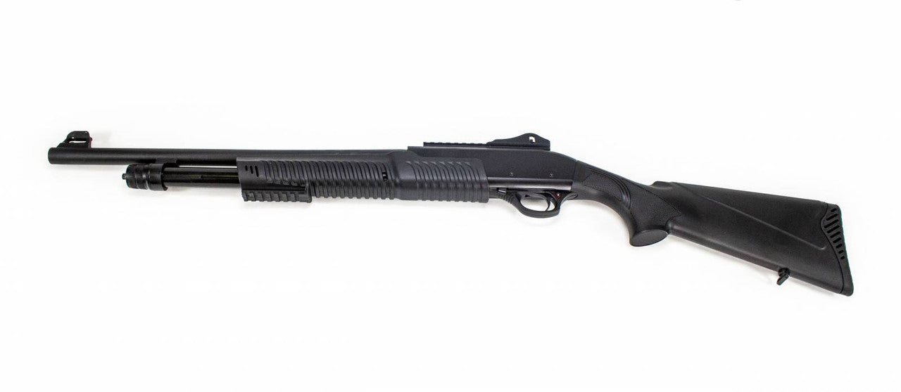 Monastor 103 12 Gauge Pump Shotgun w/Ghost Ring Sights -Black - 5pk