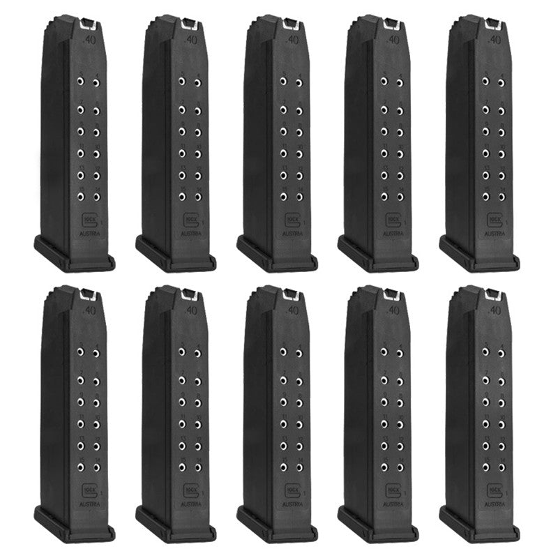 10-pack Factory Original GLOCK® 22/23/27 .40 S&W 15rd Magazines - Used - Good Condition