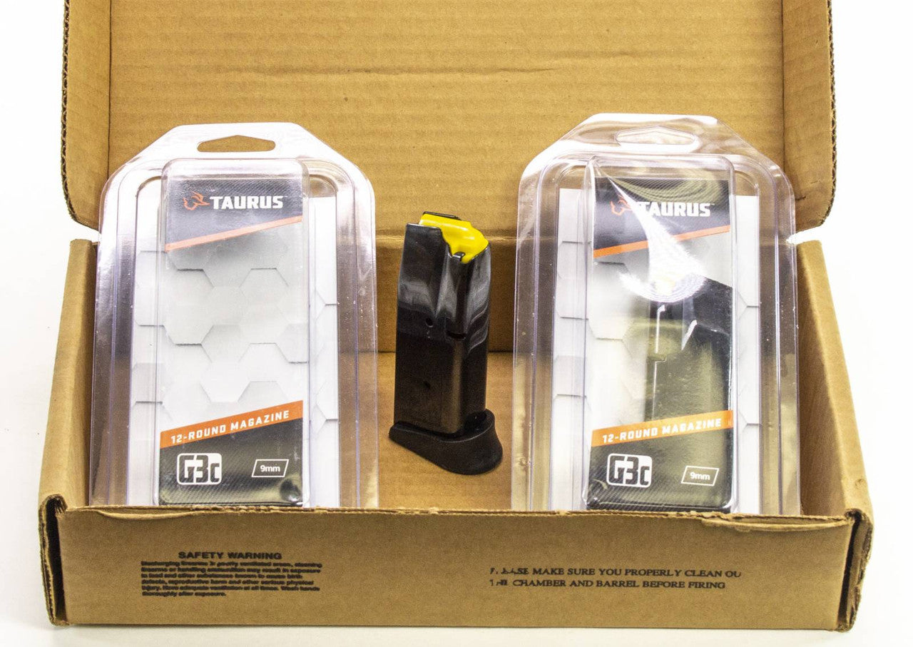 2 NEW Taurus 9mm Luger 12rd G3CBlack Detachable