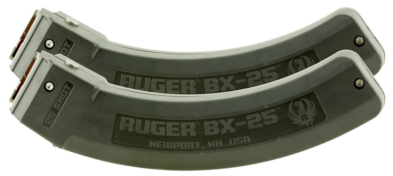 Ruger 22 LR 25rd BX-25Ruger 10/22,SR-22, Charger, 77/22 Black Detachable 2 Per Pack
