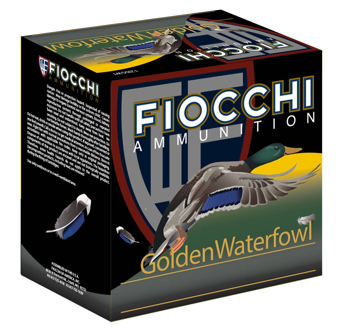 Fiocchi 123SGW3B Golden Waterfowl12 Gauge 3 1 1/4 oz BBB Shot 25 Bx/ 10 Cs