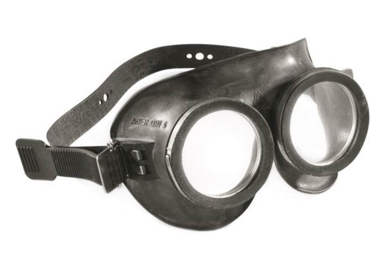 German Black Rubber Goggles - Like New