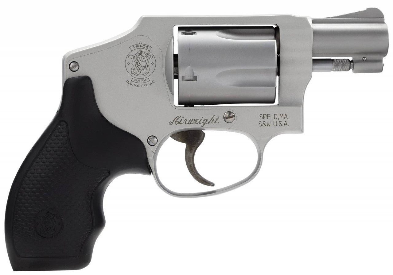 Smith & Wesson 163810 Model 642 Airweight 38 S&W Spl +P 5rd 1.88 Stainless Steel Barrel & Cylinder Matte Silver Aluminum Frame with Black Polymer Grip & Enclosed Hammer