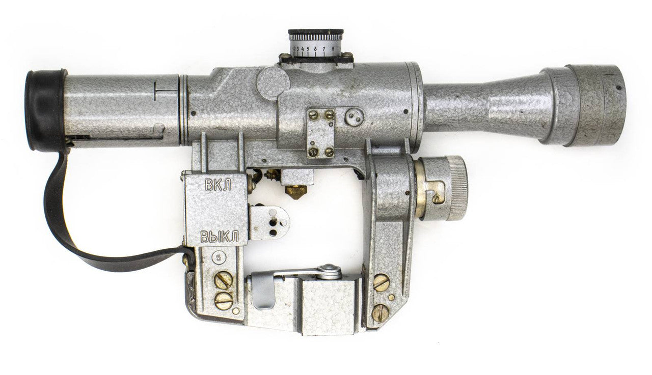 SVD Dragunov Scope 4x24 POSP - 1000m Range Finding Reticule Calibrated For 1.7m Height - Red Illuminated Reticle 8211