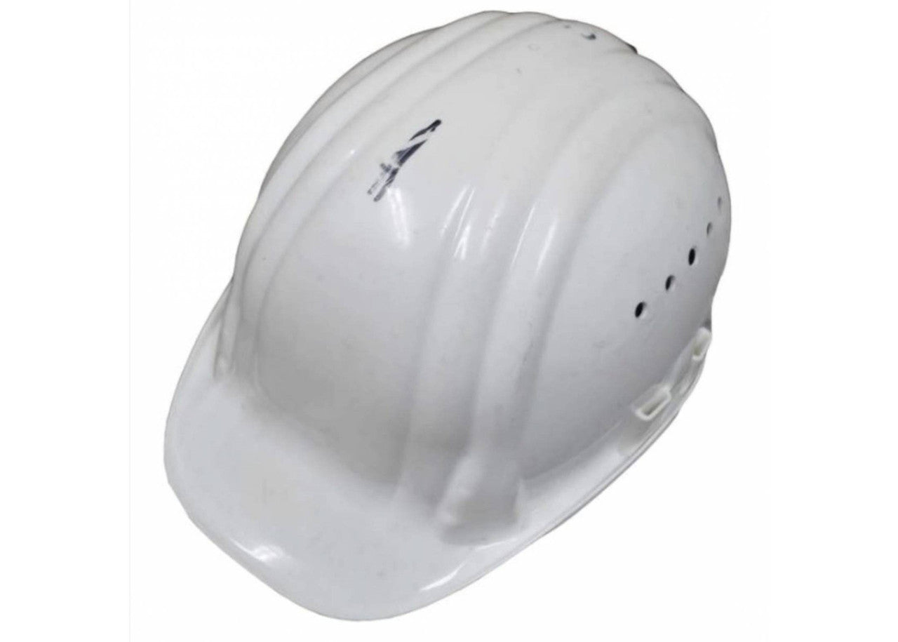 German White Work Helmet (Hard Hat) - Used