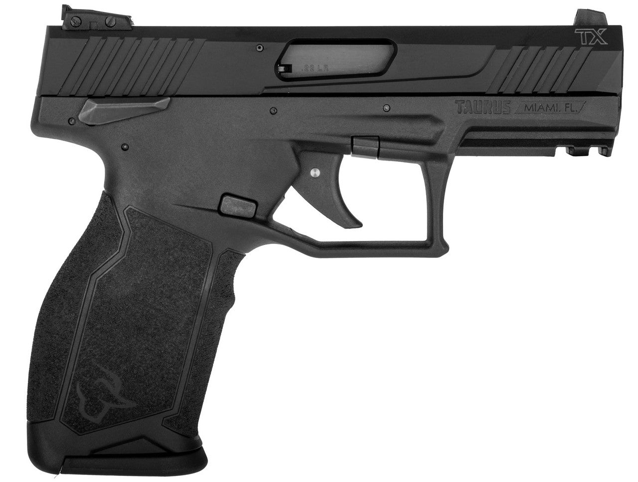 Taurus 1TX22141 TX2222 LR 4.10 16+1 MS Black Anodized Aluminum Slide Ergonomic Black Polymer Grip