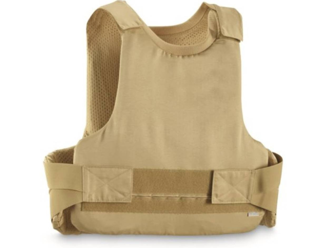 GERMAN SAND POLICE FLAK VEST USED - XXL