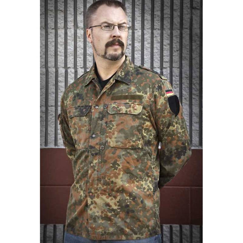 German Flecktarn Camo Field Shirt - Medium - New
