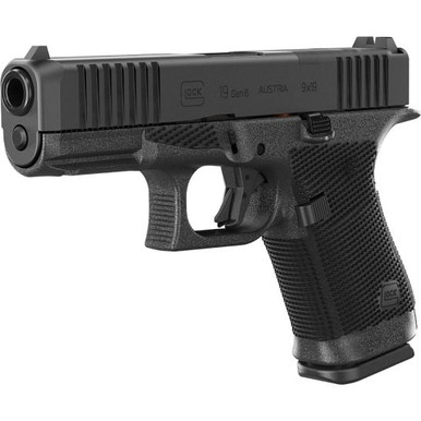 Glock 19 Gen 6 Austria 4.02" 9mm Luger (3)15rd O.R Handgun, Black