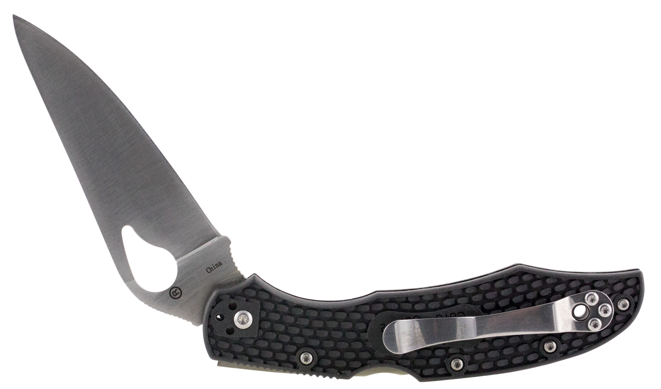 Spyderco BY03PBK2 Byrd Cara Cara 2 Lightweight 3.75" Drop Point 8Cr13MoV FRN Black Folding Knife