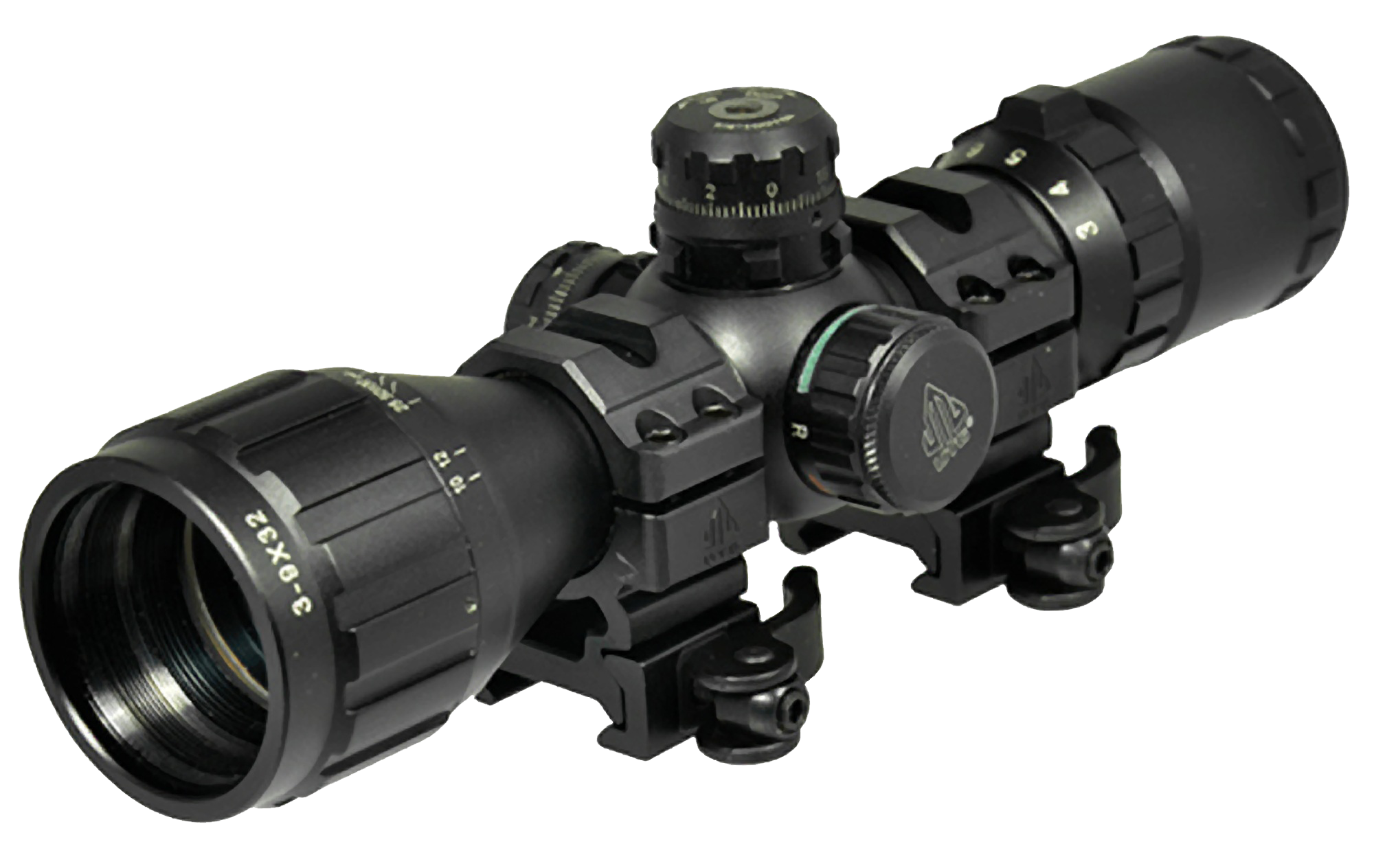 UTG BugBuster 3-9x32 1" Tube Illuminated Red/Green Mil-Dot Rifle Scope