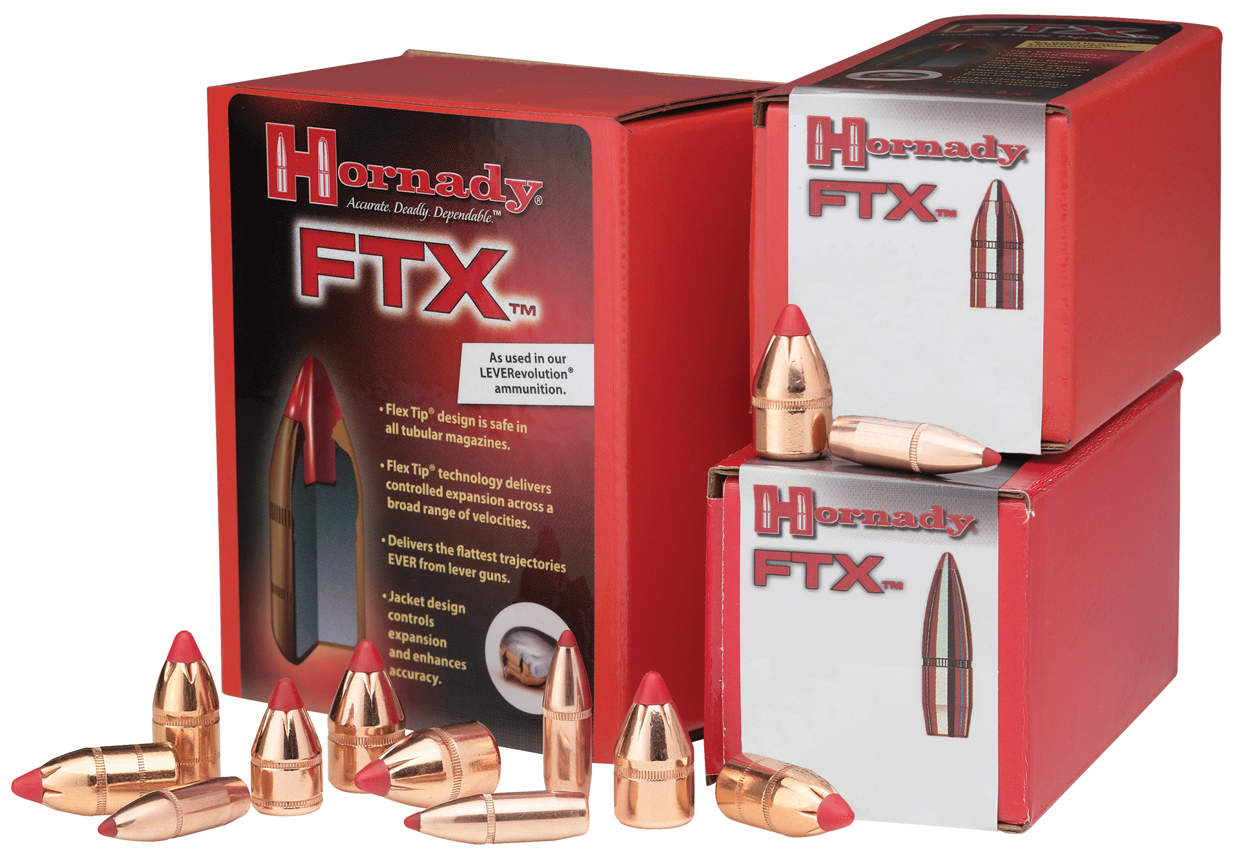 Hornady FTX 45 Cal .458 325 gr Flex Tip eXpanding Reloading Bullets - 50/Box