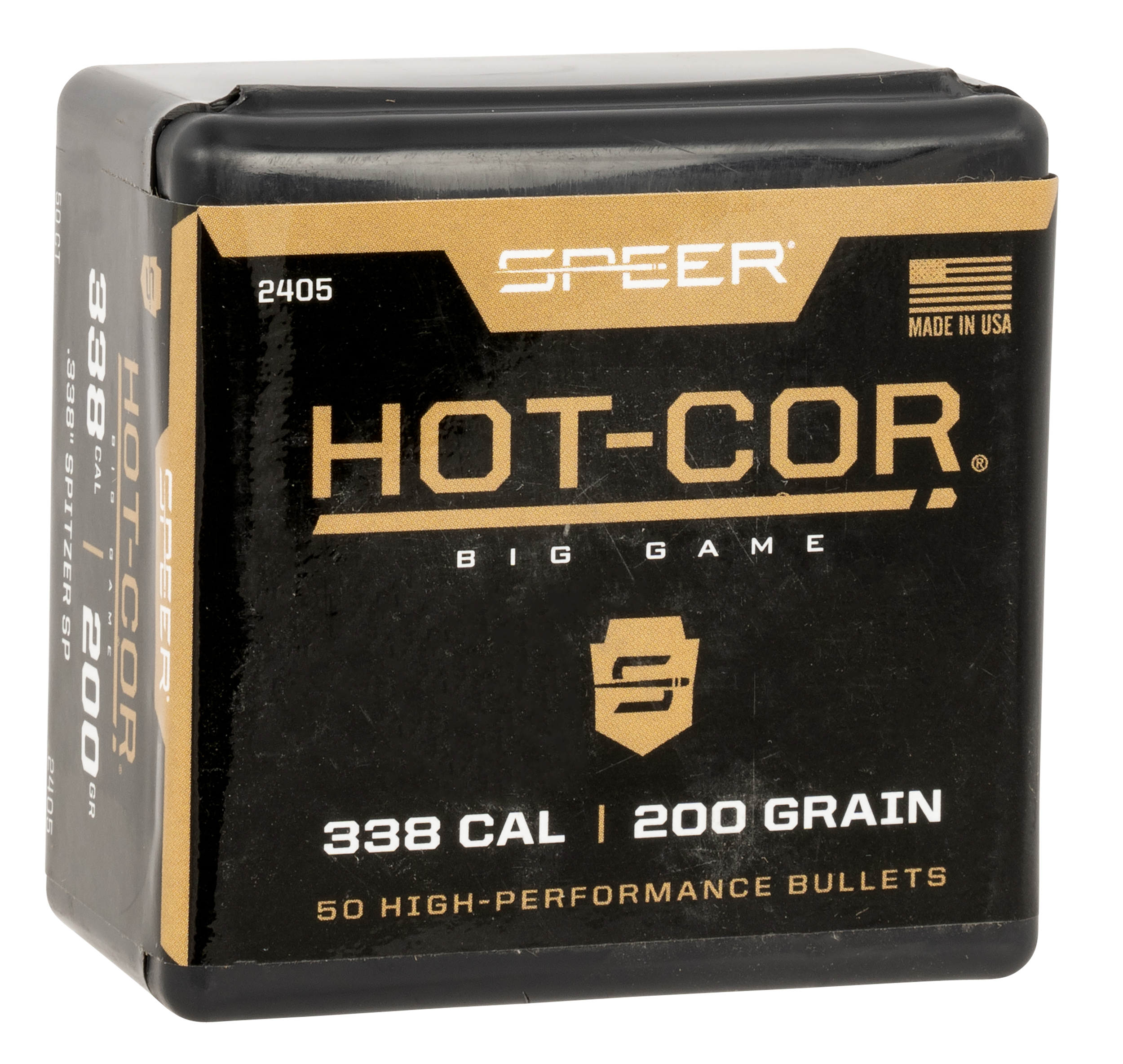Speer 2405 Hot-Cor .338 200gr Spitzer Soft Point Reloading Bullets - 50/Box