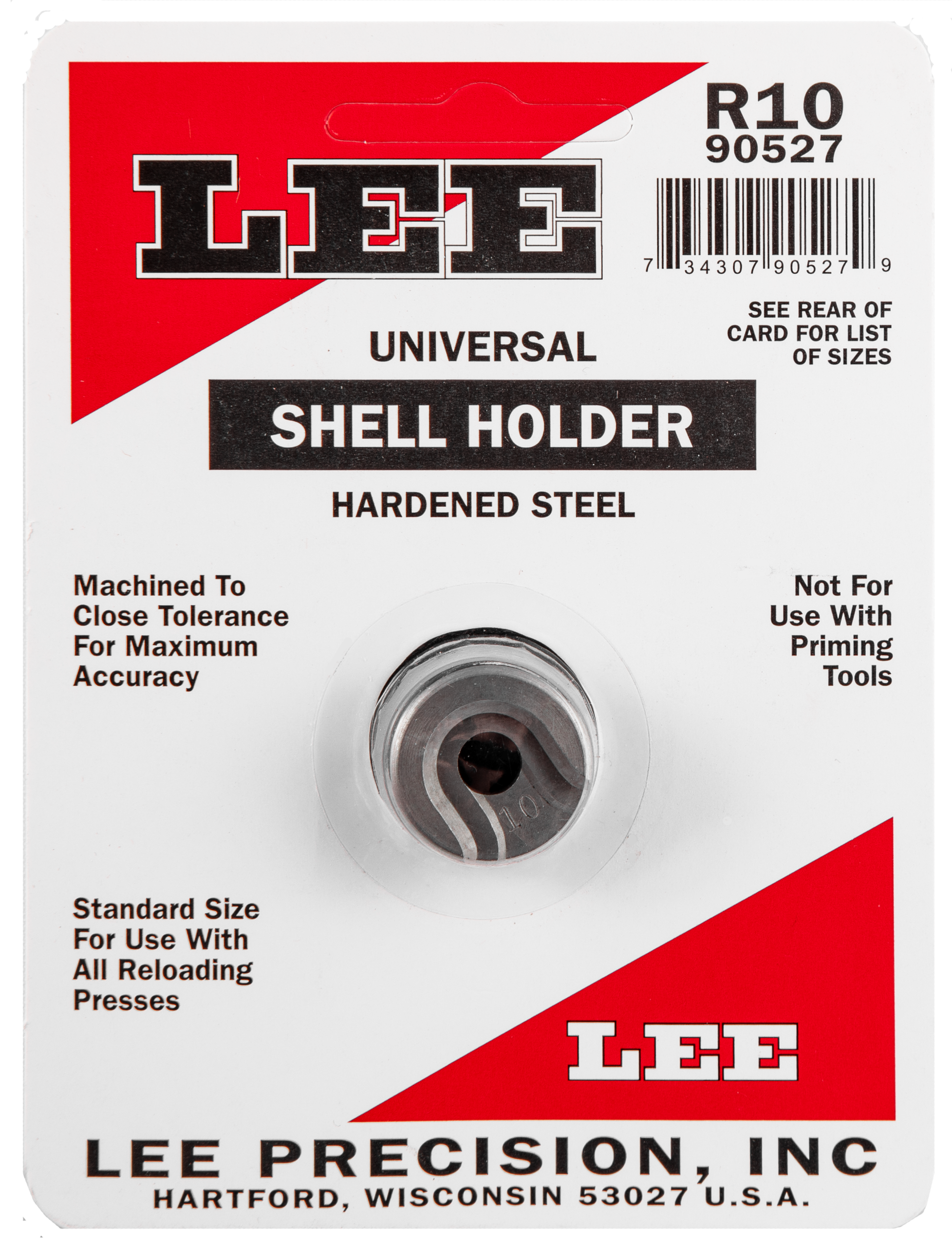 Lee Precision 90527 Shell Holder #10R - 220 Swift / 6.5 Japanese / 7x64 Brenneke
