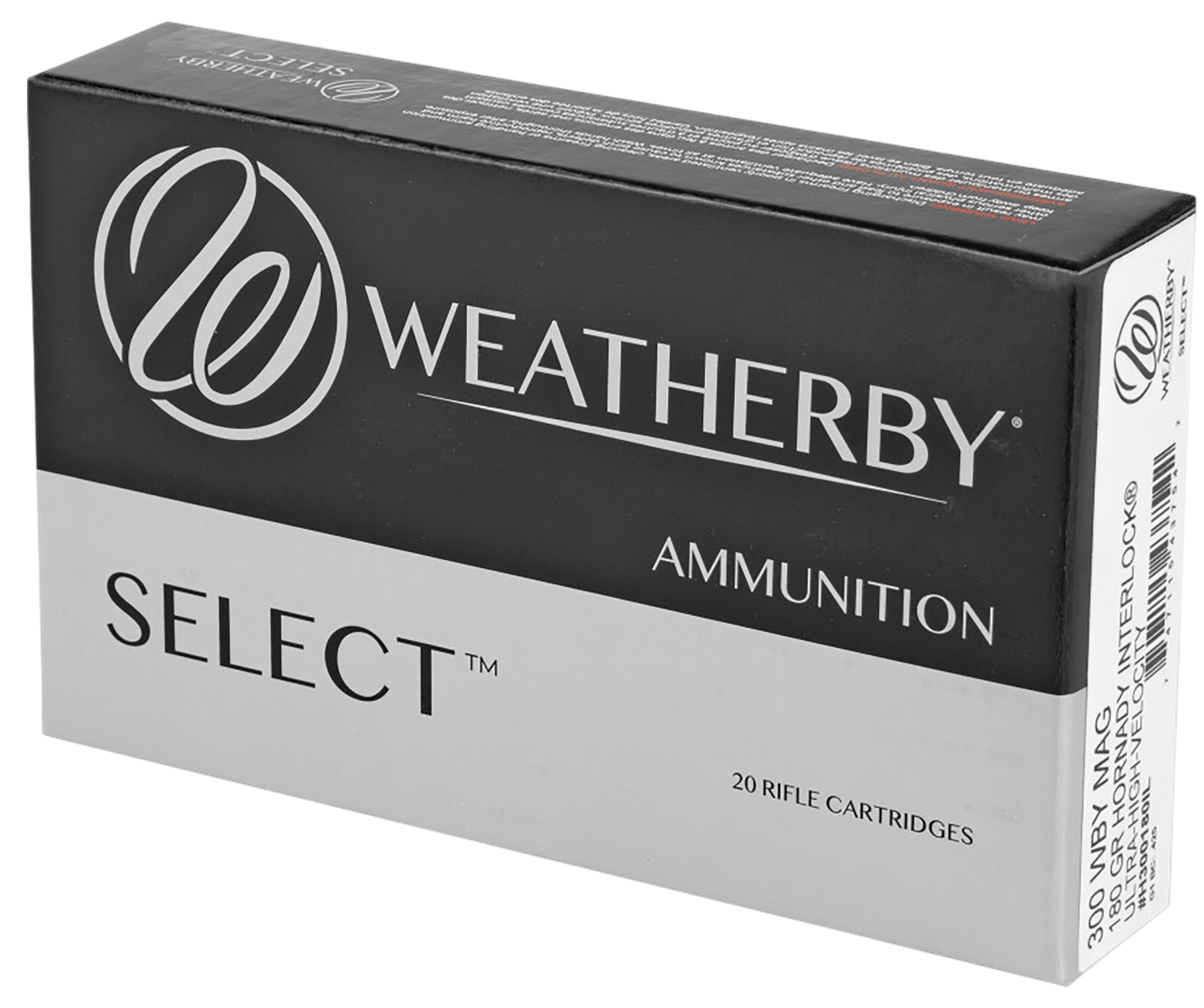 Weatherby Select 300 Wthby Mag 180gr Hornady Interlock 20rd - Box or Case