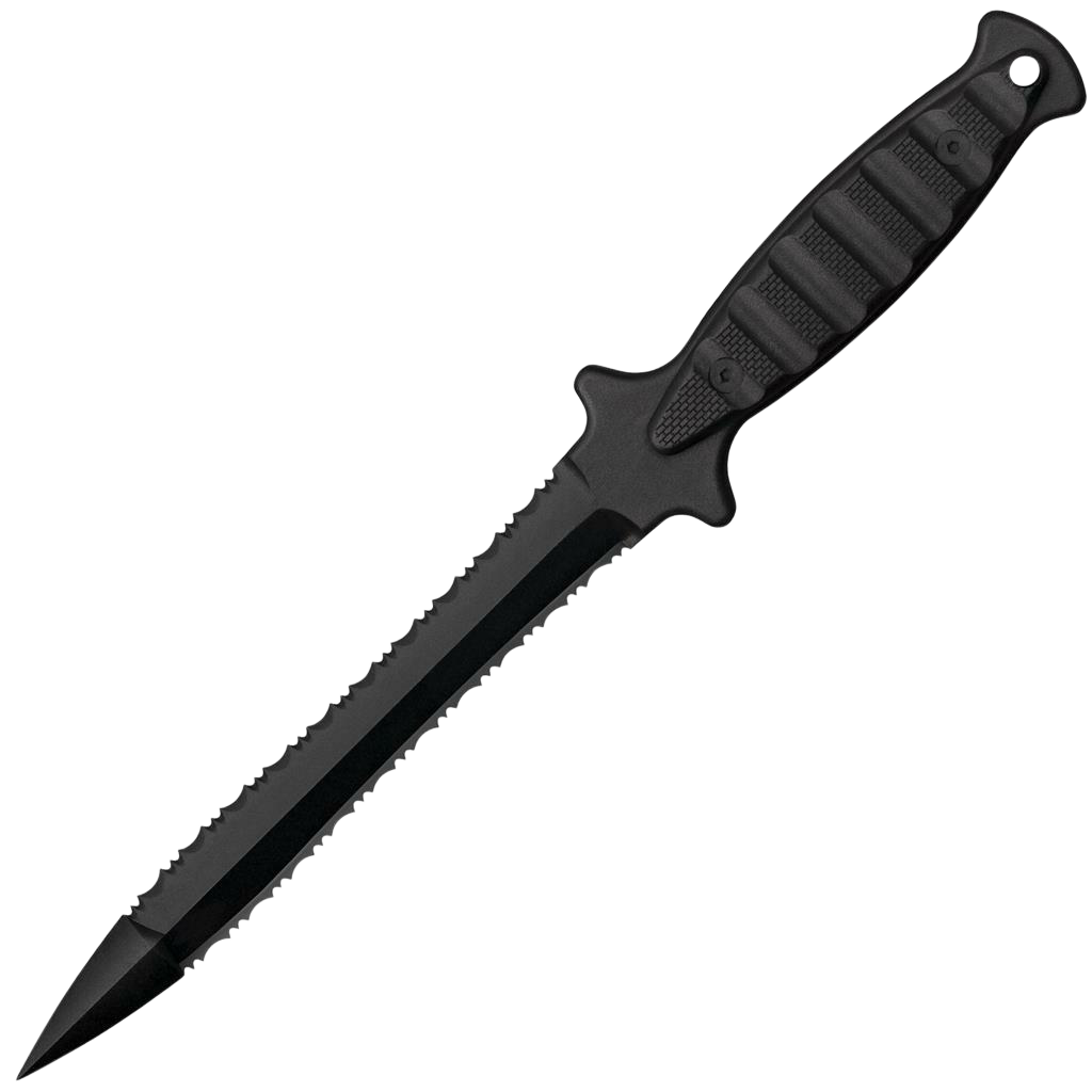 Cold Steel FGX Wasp 7" Fixed Serrated Black Griv-Ex Blade & Handle