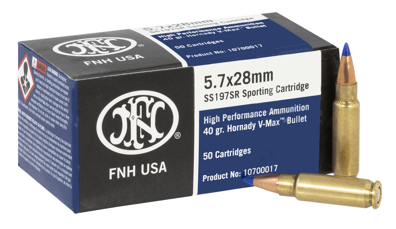 FN SS197SR 5.7x28mm 40gr V-Max 50-Rd - Box or Case